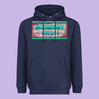 Western Emergency Nurse License Plate Template Heavyweight Hoodie Designed By Barkaloodesign