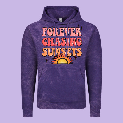 Forever Chasing Sunsets Vintage Hoodie Designed By Jahusdesignshop