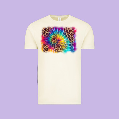 Vintage Tee leopard tie dye background