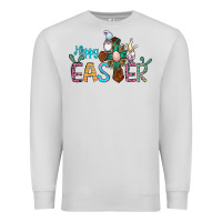 Dove Grey cross rabbit gnomes happy easter Premium Sweatshirt - Jasminsmagicworld
