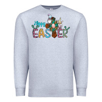 Heather Grey cross rabbit gnomes happy easter Premium Sweatshirt - Jasminsmagicworld