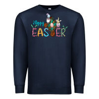 Navy cross rabbit gnomes happy easter Premium Sweatshirt - Jasminsmagicworld
