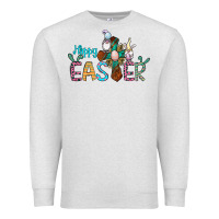 Oatmeal Heather cross rabbit gnomes happy easter Premium Sweatshirt - Jasminsmagicworld