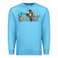 Ocean Blue cross rabbit gnomes happy easter Premium Sweatshirt - Jasminsmagicworld
