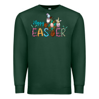 Sports Green cross rabbit gnomes happy easter Premium Sweatshirt - Jasminsmagicworld