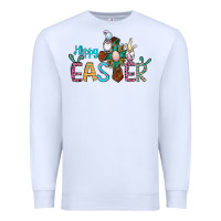 White cross rabbit gnomes happy easter Premium Sweatshirt - Jasminsmagicworld