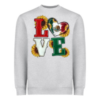 Mexican Flag With Sunflowers Love Heavyweight Sweatshirt | Teevron