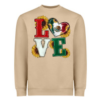 Mushroom Mexican Flag With Sunflowers Love Heavyweight Sweatshirt - RanaPortraitStore