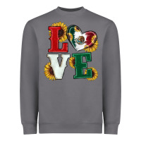 Storm Mexican Flag With Sunflowers Love Heavyweight Sweatshirt - RanaPortraitStore