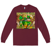 Burgundy St. Patrick's Day gnomies truck tumbler Long Sleeve Tee - Neo Western