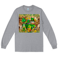 Heather Grey St. Patrick's Day gnomies truck tumbler Long Sleeve Tee - Neo Western