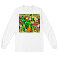 White St. Patrick's Day gnomies truck tumbler Long Sleeve Tee - Neo Western