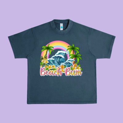 Beach Bum Urban Heavy Tee Designed By Texasbilliewilder