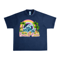 Navy beach bum Urban Heavy Tee - texasbilliewilder
