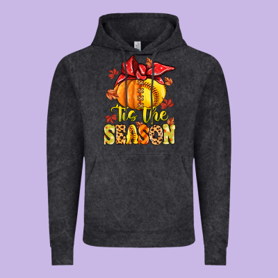 Vintage Hoodie tis the season fall softball