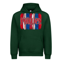 Forest Green phillies baseball team spirit brushstrokes Urban Hoodie - Artiststas