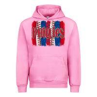 Fuchsia Pink phillies baseball team spirit brushstrokes Urban Hoodie - Artiststas