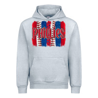 Heather Grey phillies baseball team spirit brushstrokes Urban Hoodie - Artiststas
