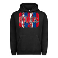 Pigment Black phillies baseball team spirit brushstrokes Urban Hoodie - Artiststas