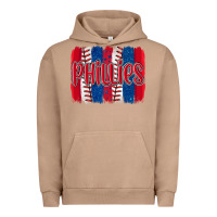 Pigment Burro phillies baseball team spirit brushstrokes Urban Hoodie - Artiststas