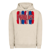 Pigment French Oak phillies baseball team spirit brushstrokes Urban Hoodie - Artiststas