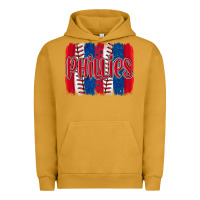 Pigment Peanut Butter phillies baseball team spirit brushstrokes Urban Hoodie - Artiststas