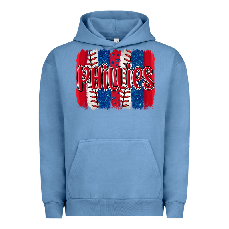 Phillies Baseball Team Spirit Brushstrokes Urban Hoodie by Artiststas | Teevron