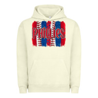 Pigment Pistachio phillies baseball team spirit brushstrokes Urban Hoodie - Artiststas