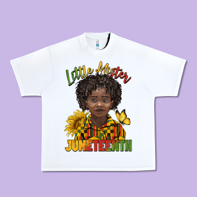 Little Mister Juneteenth Black Boy Urban Heavy Tee Designed By Barkaloodesign