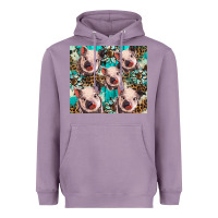 Lavender western cowhide sunflower baby pig Heavyweight Hoodie - BarkalooDesign