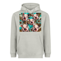 Moon Dust western cowhide sunflower baby pig Heavyweight Hoodie - BarkalooDesign