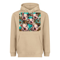 Mushroom western cowhide sunflower baby pig Heavyweight Hoodie - BarkalooDesign