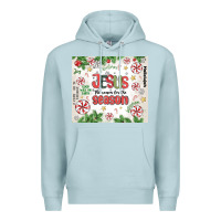 Blue Mist christian christmas  jesus the reason Premium Hoodie - MaliasSmallBusiness