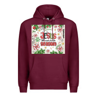 Burgundy christian christmas  jesus the reason Premium Hoodie - MaliasSmallBusiness