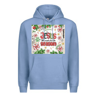 Colony Blue christian christmas  jesus the reason Premium Hoodie - MaliasSmallBusiness