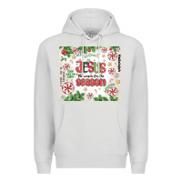 Dove Grey christian christmas  jesus the reason Premium Hoodie - MaliasSmallBusiness