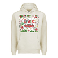 Oatmeal Heather christian christmas  jesus the reason Premium Hoodie - MaliasSmallBusiness