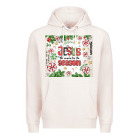 Pale Pink christian christmas  jesus the reason Premium Hoodie - MaliasSmallBusiness