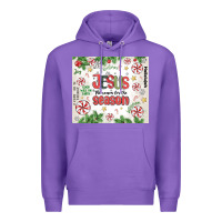 Purple christian christmas  jesus the reason Premium Hoodie - MaliasSmallBusiness