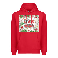 Red christian christmas  jesus the reason Premium Hoodie - MaliasSmallBusiness