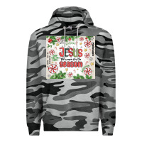 Slate Camo christian christmas  jesus the reason Premium Hoodie - MaliasSmallBusiness