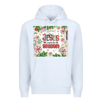 White christian christmas  jesus the reason Premium Hoodie - MaliasSmallBusiness
