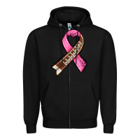 Black breast cancer sport ribbons Zipper Hoodie - AdoDesignShop