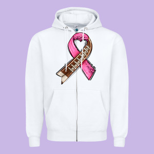Breast Cancer Sport Ribbons Zipper Hoodie Designed By Adodesignshop