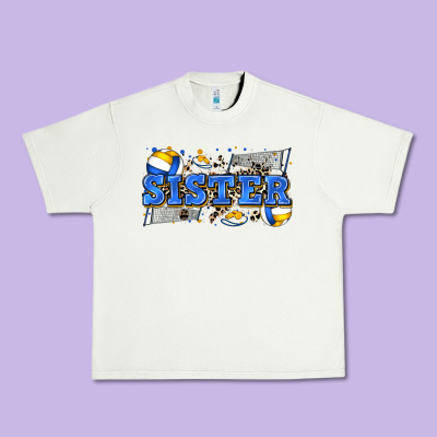 Sister Volleyball Urban Heavy Tee Designed By Zillion Design Studio