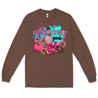 Chestnut in october we wear pink american football Long Sleeve Tee - AdoDesignShop