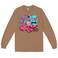 Toasted Coconut in october we wear pink american football Long Sleeve Tee - AdoDesignShop