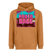Rodeo Babe Cowhide Leopard Turquoise Heavyweight Hoodie | Teevron