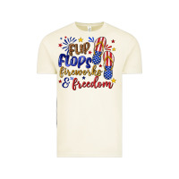 Vintage Arctic flip flops fireworks and freedom Vintage Tee - texasbilliewilder
