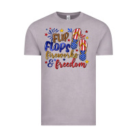 Vintage Zinc flip flops fireworks and freedom Vintage Tee - texasbilliewilder